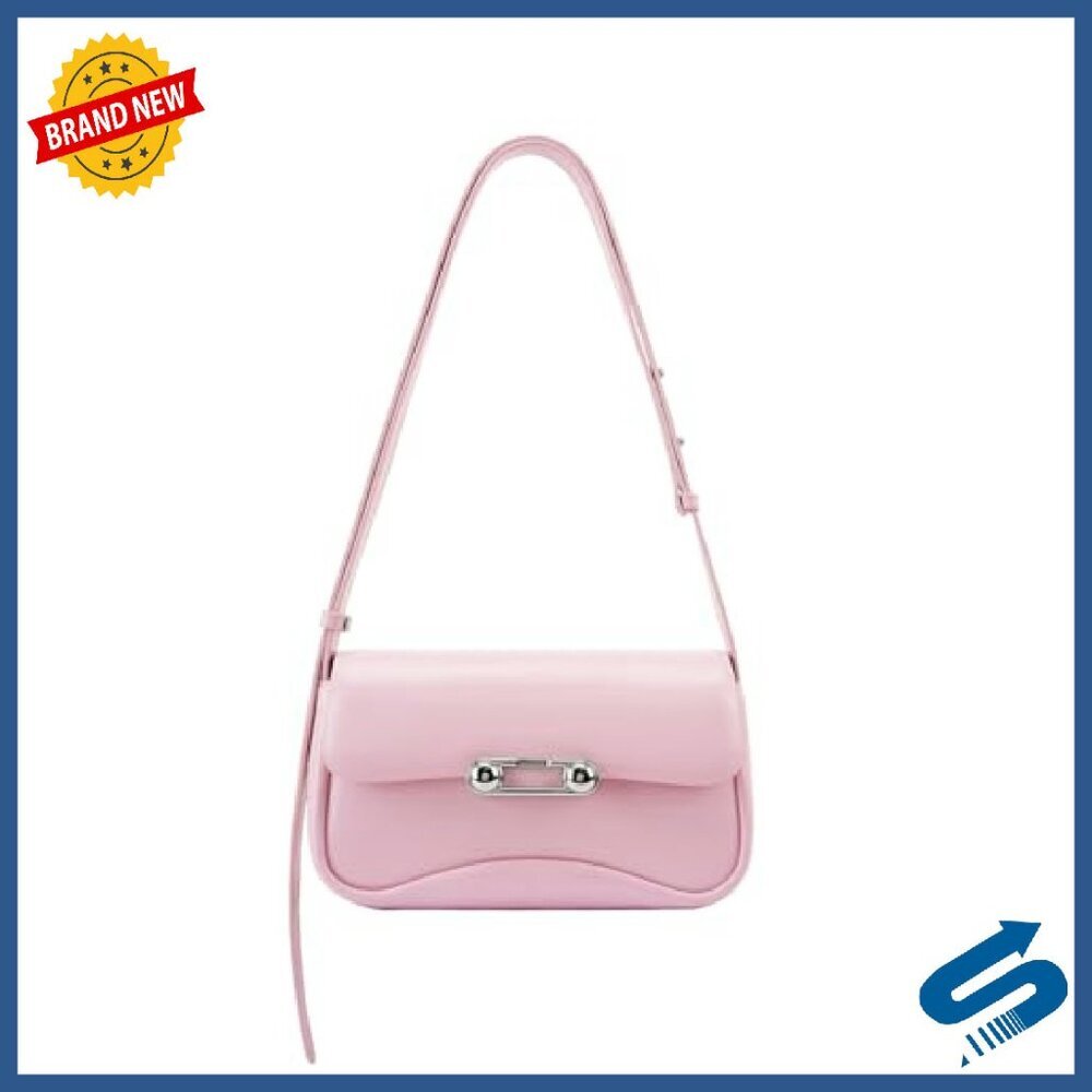Genuine Leather Crossbody Bag Adjustable Strap Compact Size - Picture 2 of 8